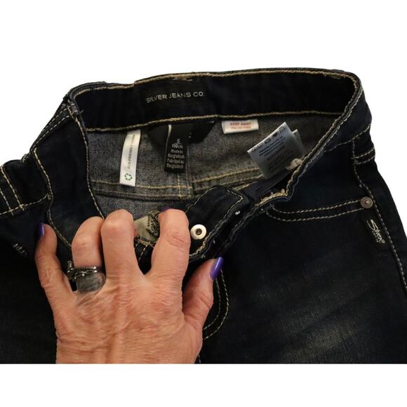 Youth Boys Silver Brand Dark Denim Jeans Size 5, Like New - Picture 7 of 10